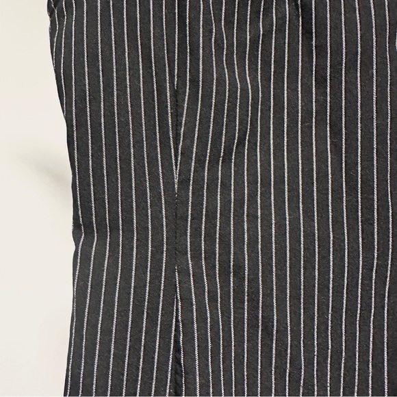 Forever 21 Black Pinstripe Bodycon Overall Mini Dress Women’s Size Small EUC - Picture 10 of 16